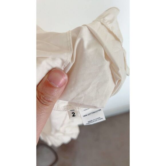 ULLA JOHNSON Iliana Belted Tiered Cotton Midi Dress US2 - Picture 9 of 11